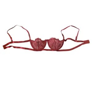 Red Lace Strappy Bra Size M thumbnail 4