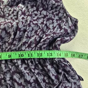 A New Day Purple Floral Mock Neck Sleeveless‎ Midi Dress Womens Size Medium thumbnail 6
