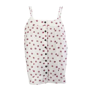 Free People Floral Button Front Cami Tank‎ Top Medium NWOT thumbnail 3