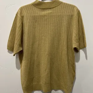 Sag Harbor Metallic Ribbed Sweater Short Sleeve Mock Neck Women size XL Festive thumbnail 8