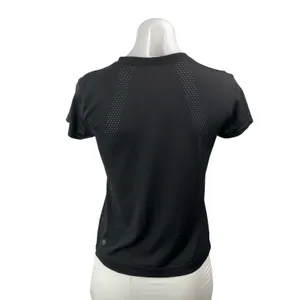 Lululemon Women's Black Short Sleeve Crew Neck Basic T Shirt Tee Top Size M thumbnail 3