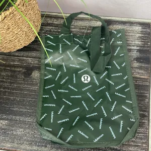 Lululemon Green Small Shopping Tote Bag thumbnail 3