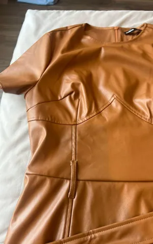 SheIn Brown Leather Dress thumbnail 5