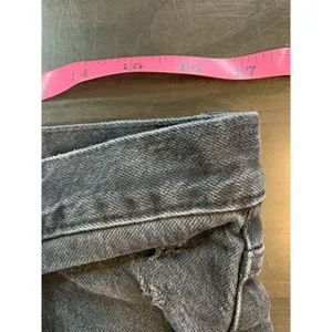 We The Free People‎ Distressed Black Jeans 30 Button Fly Denim Actual 34x29.5 thumbnail 15