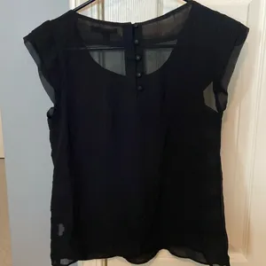 American Eagle outfitters black short sleeve business casual top thumbnail 4
