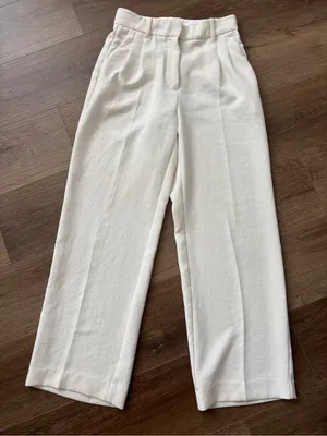 Wilfred Aritzia Cream Effortless Pant Size 2 thumbnail 1