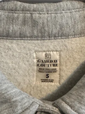 Gameday Couture Carolina Panthers Gray Button Front Sweatshirt Women's S thumbnail 2