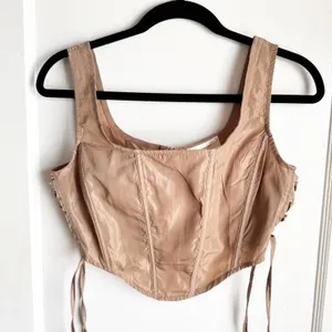 Halfheart Side Lace Up Bustier Crop Going Out Top Sexy Renaissance Feminine M thumbnail 3