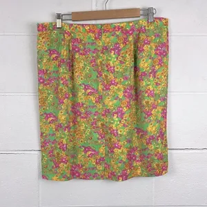 Boden women’s floral silk blend lined pencil skirt thumbnail 2
