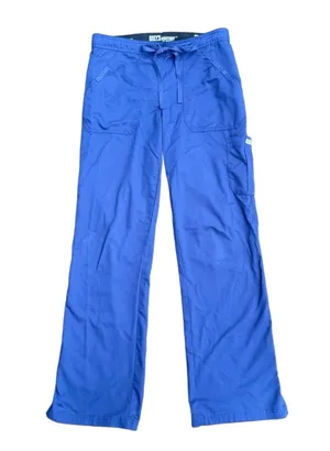 Grey’s Anatomy Navy Blue Boot Cut Flare Cotton Scrub Pants Small thumbnail 1