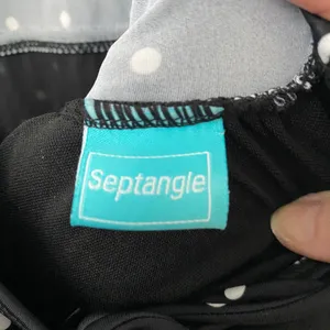 Septangle‎ Retro L Black Polka Dot Swimdress Ruched One Piece Swimsuit VTG Style thumbnail 6