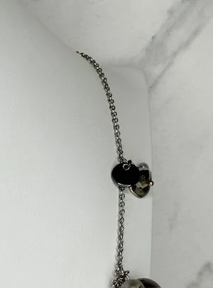 Chico's Cluster Beaded Pendant Silver Tone Long Necklace ✨ thumbnail 11