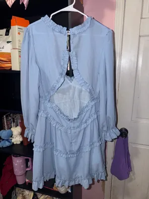 Oasis Boutique Long Sleeve Blue Dress thumbnail 2