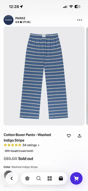 Parke striped mock neck and sweatpants thumbnail 3