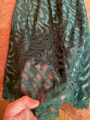 Vintage emerald green sheer maxi slip dress from Victorias Secret Size XS thumbnail 2