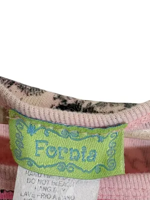 Vintage Fornia Y2k Embellished Burnout Babydoll Graphic Shirt Size Large thumbnail 8