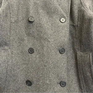 American Eagle Womens Pea Coat Wool Double Breasted Grey Size L thumbnail 10