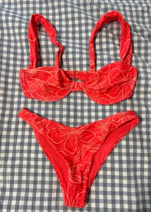 Beach Bronc bikini set Red thumbnail 1