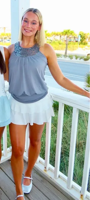 Grey Rhinestone Top Gray thumbnail 1