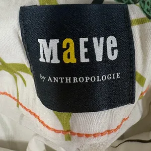 Anthropologie Maeve The Colette Butterfly Print Wide Leg Cropped Pants 25P thumbnail 2