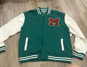 Disney Green and White Mickey Mouse Varsity Jacket - cotton thumbnail 1