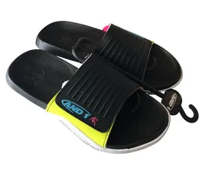 AND1 Nothin But The Best Slide Sandals Black Yellow Womens Size 6 thumbnail 1