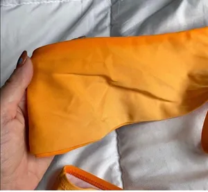 High Waisted Orange Ombré Bikini Set thumbnail 6