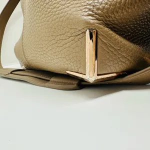 Alexander Wang Leather Toffee Caramel Emile Gold Hardware Satchel Bag Size Large thumbnail 7