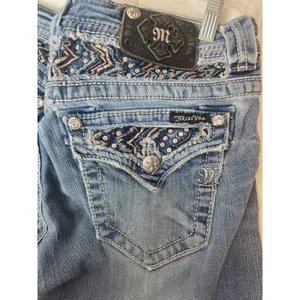 Miss Me Women’s 28 Light Wash Bootcut JP5487B Denim Jeans Rhinestone Detail thumbnail 5