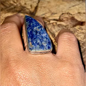 Lapis Lazuli Ring Size 5 1/4 Blue thumbnail 1
