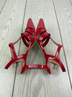 Journee Collection Women's Jazlynn T Strap Kitten Heel Dress Pumps 7.5M Red $95 thumbnail 3