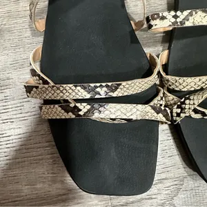 A New Day Snakeskin and Black Sandals size 11 thumbnail 2
