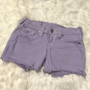 True Religion‎ Keira Purple Cutoff Shorts thumbnail 2