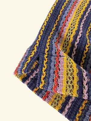 Madewell Texture & Thread Striped Tie Strap Tank Top Size Small Boho Crochet thumbnail 9