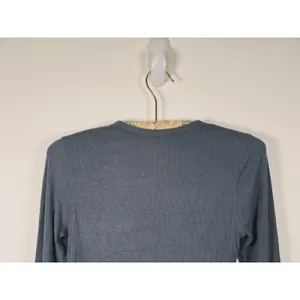 Lululemon Hold Tight Cropped Long Sleeve Shirt Size 6 Blue Ribbed Fitted Casual thumbnail 6