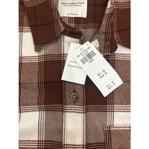 Abercrombie & Fitch Women Soft AF Oversized Flannel Shirt Plaid L Chore Ranch thumbnail 3