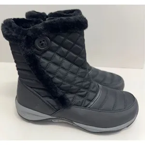 Easy Spirit Winter Boots Size 9.5 Black Removable Footbed Water Repellent NEW‎ thumbnail 2