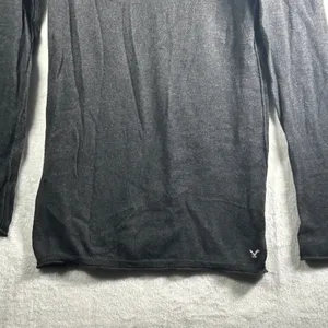 American Eagle Outfitters Gray Long Sleeve Scoop Neck‎ Top Women M Medium thumbnail 7