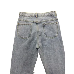 12th Tribe Jeans Small Sofia Light Wash Ankle Tie Cutout Straight Leg Denim thumbnail 6