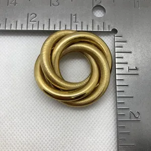 Vintage Lot of 3‎ Gold Tone Pin Brooch Circular Round Napier Interlocking Circle thumbnail 13