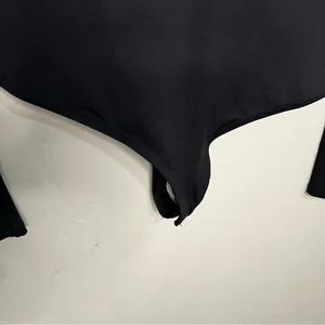ALIX NYC Jansen Black Sweatheart Neckline Long sleeve Thong‎ Bodysuit thumbnail 7