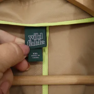 Wild Fable Womens XXL Tan Khaki Double Breasted Belted Trench Coat Jacket Long thumbnail 3