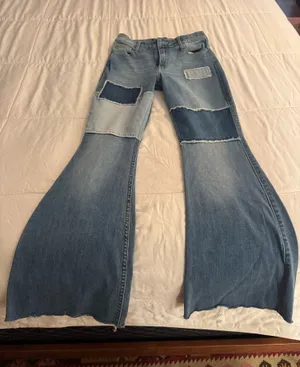 Hollister flare patchwork jeans  thumbnail 1