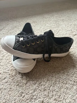 Coach Black Signature Canvas Low-Top Sneakers thumbnail 4