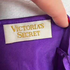 Victoria's Secret Large Slip Dress Purple Satin Lace Vintage Gold Label Nightie thumbnail 9
