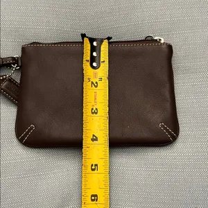 Coach Dark Brown Leather Wristlet used good condition thumbnail 10