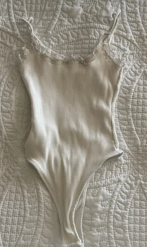 Windsor White Ribbed Bodysuit thumbnail 1
