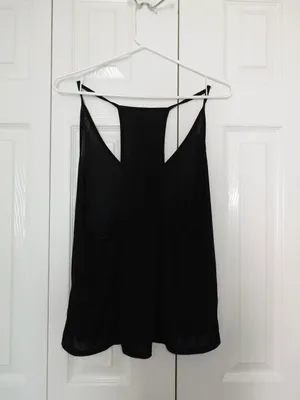 Free People Intimately Slinky Slink Black Racerback Tank Top - Small thumbnail 2