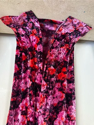 NWT Steve Madden Crushed Velvet Floral Strapless Midi Dress thumbnail 8