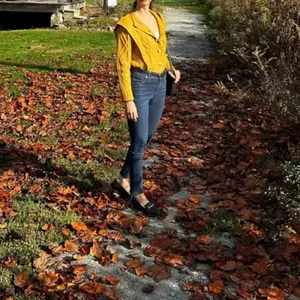 Central Park West Mustard Cable Knit Cardigan Sweater SMALL Cottage Prairie $181 thumbnail 6